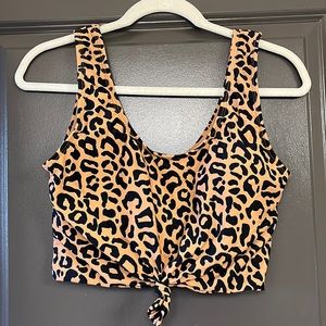 Coral Reef Swim leopard print traveler top